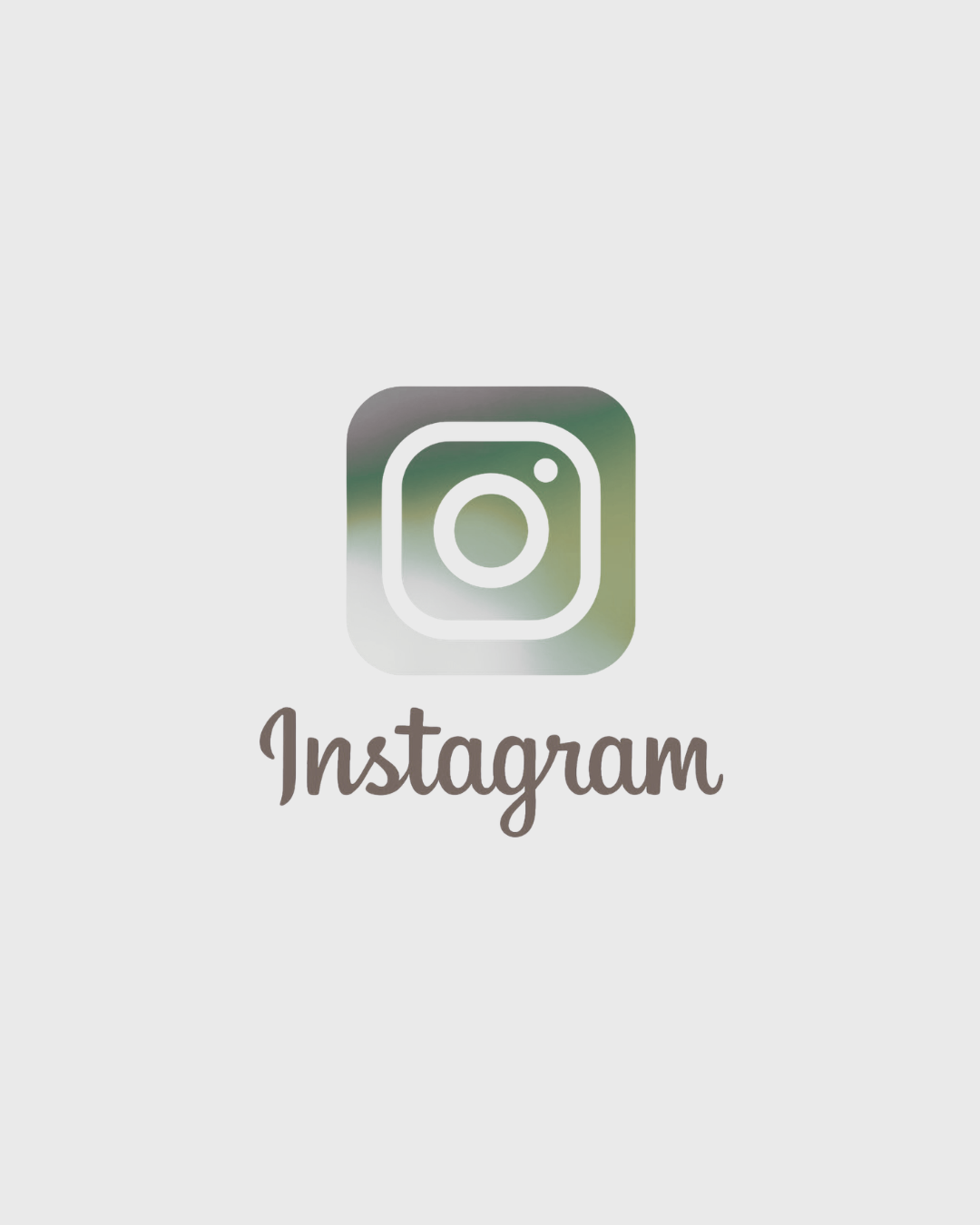 Instagram logo with the word 'Instagram' written below it.