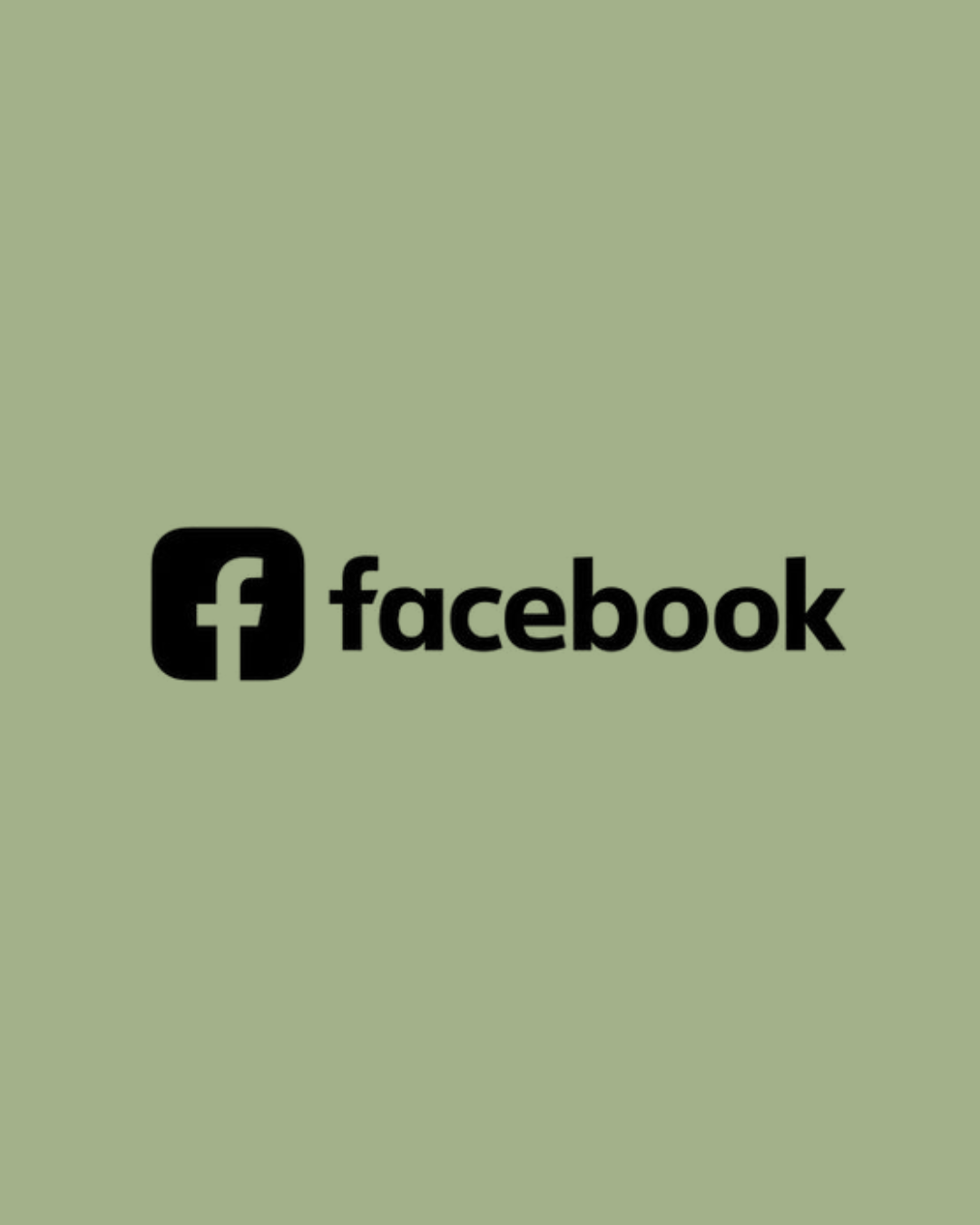 Facebook logo with green background