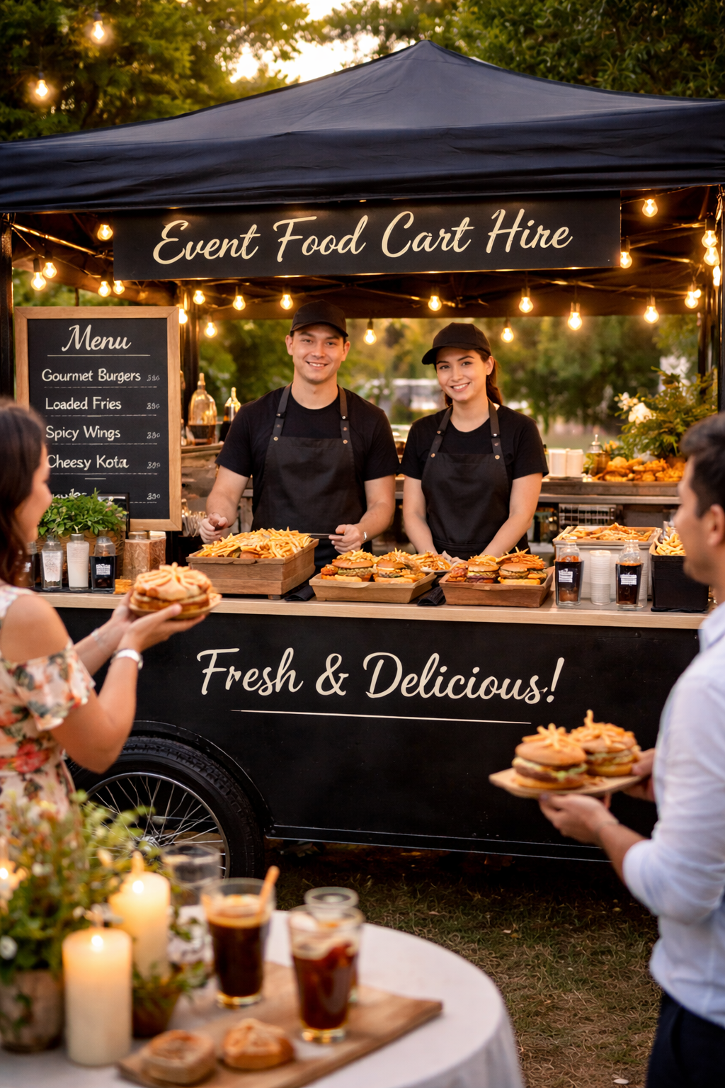 Event food cart Hire (full service)