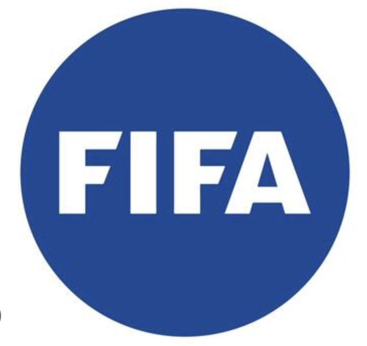 FIFA logo in a blue circle with white text.