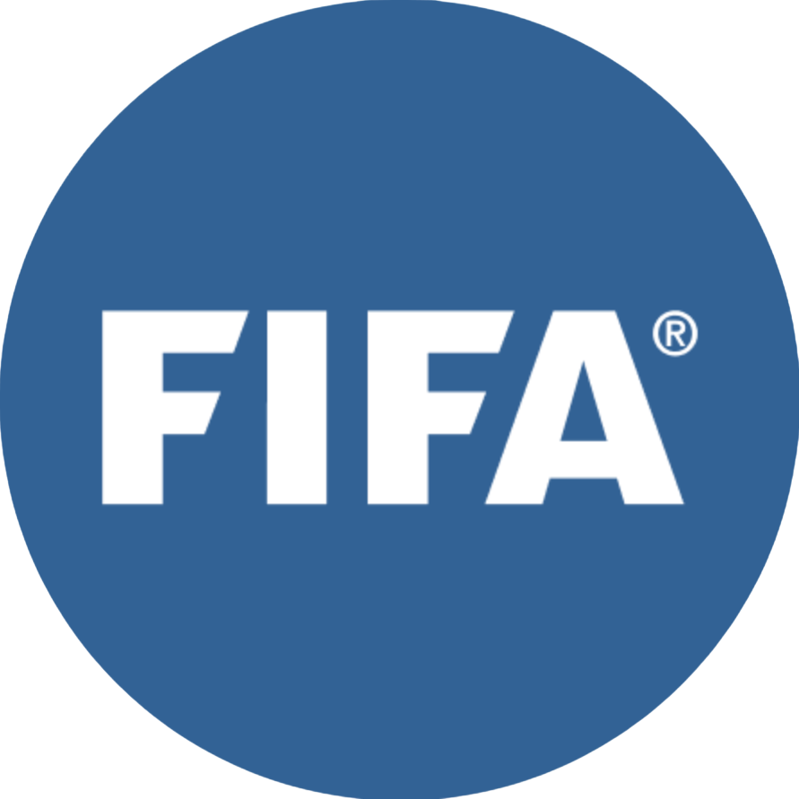 FIFA logo on a blue circular background.