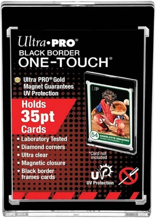 Ultra PRO Black Border ONE-TOUCH Card Holder 35pt | PACK OF 5
