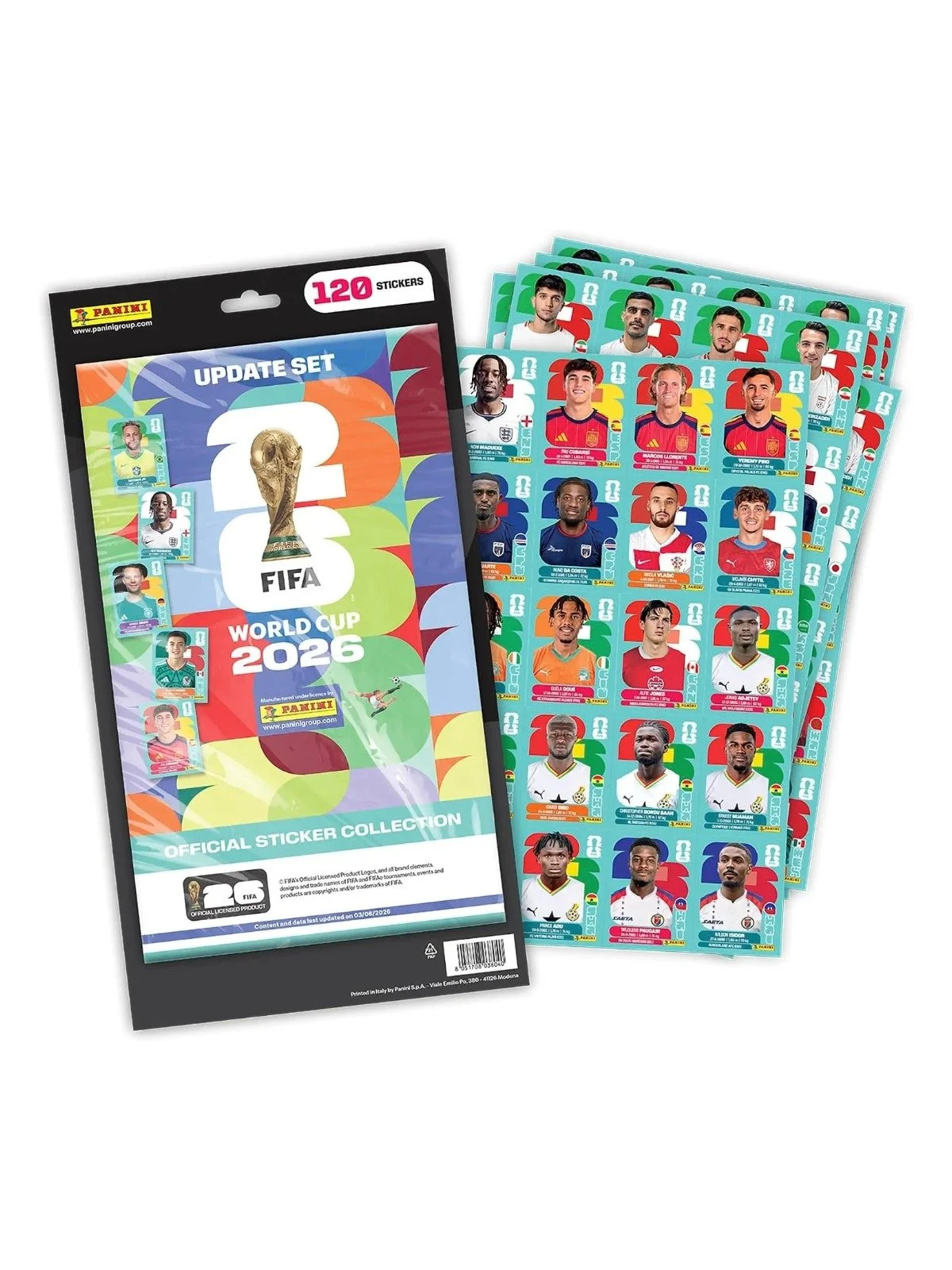 Panini FIFA World Cup 2026 Sticker Update Set - 120 Stickers