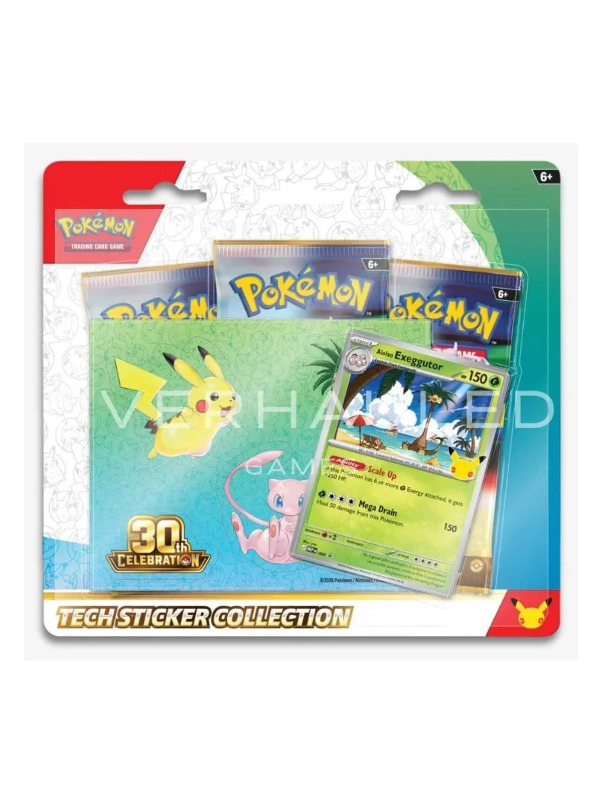 Pokémon TCG: 30th Celebration Tech Sticker Collection (Alolan Exeggutor or Lucario, random)