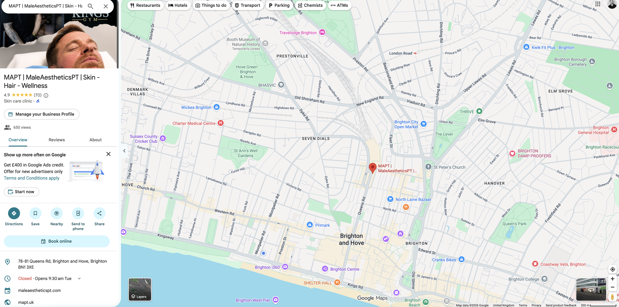 MAPT Location in brighton