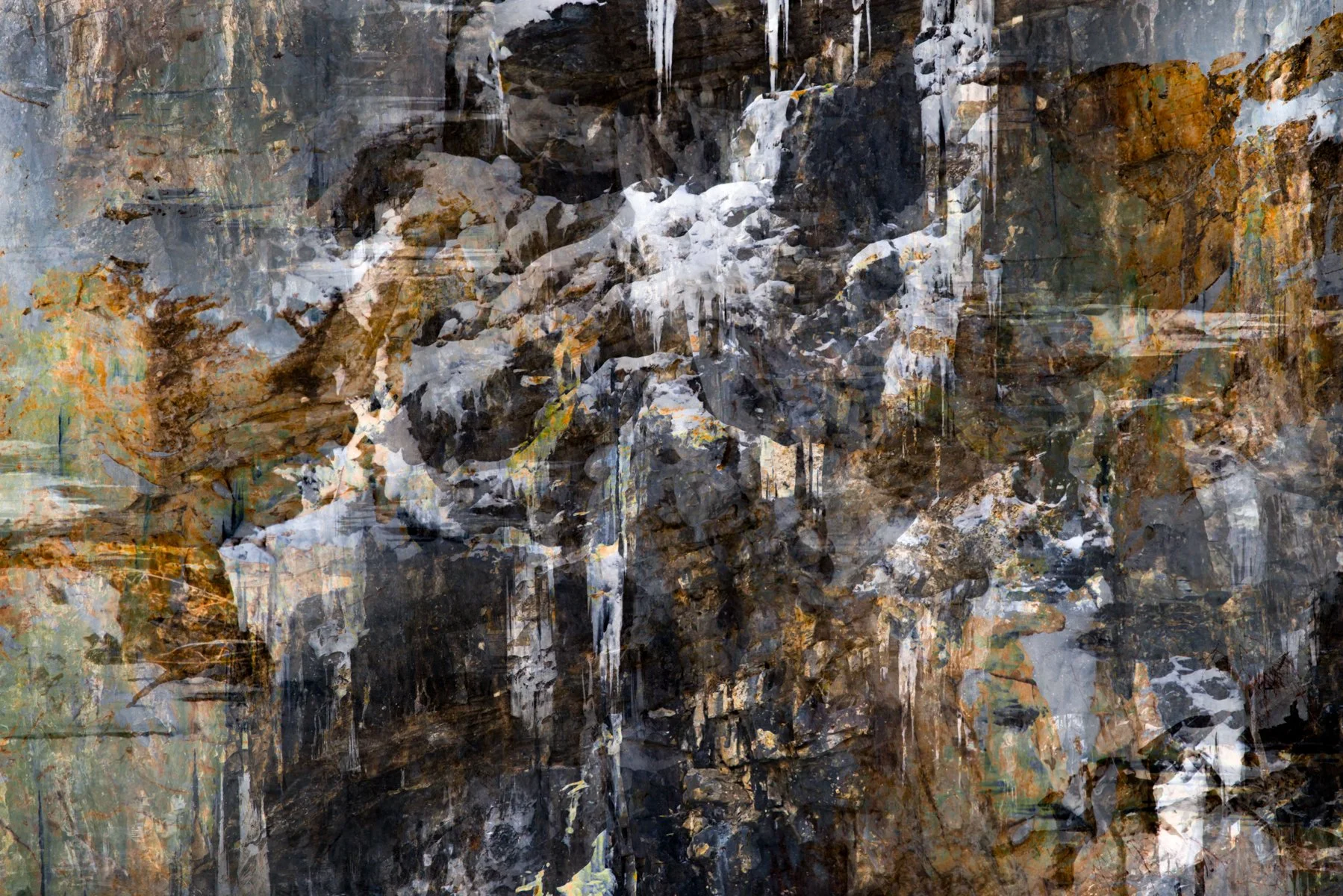 Waterton Winter Waterfall