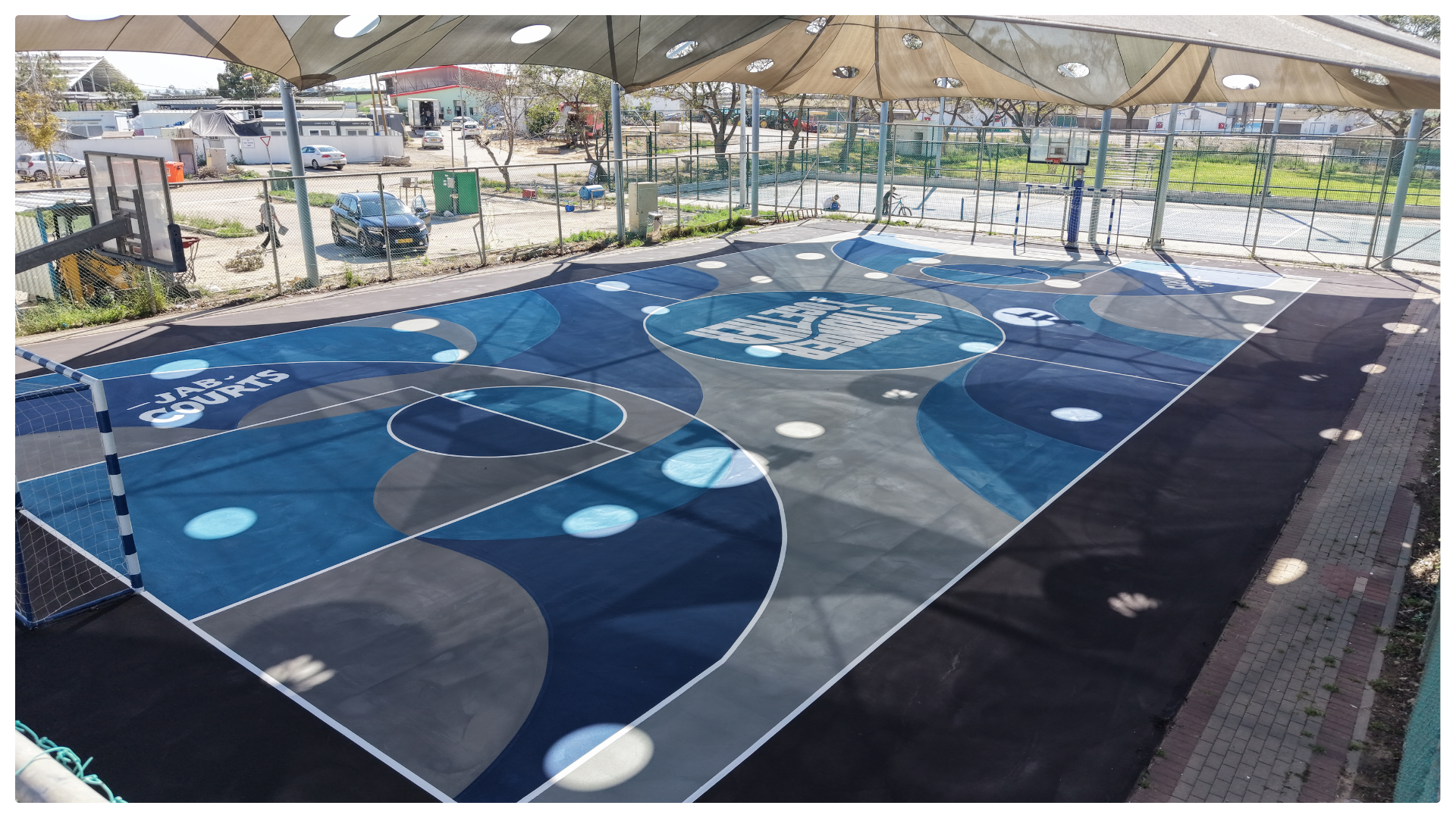 Large-scale JAB Courts basketball court design creating engaging, safe environments for community use