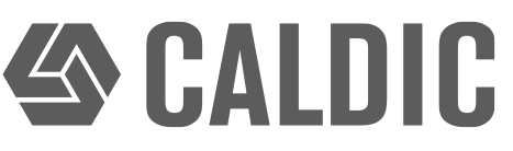 Logotipo de CALDIC en color gris oscuro.