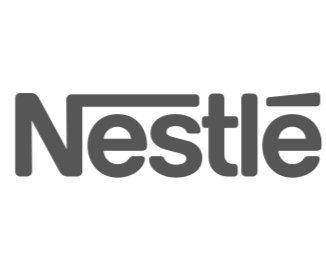 Logotipo de Nestlé en colores oscuros.