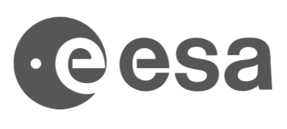 Logotipo de la ESA que incluye la palabra 'esa' y un símbolo circular.