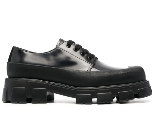 Prada Brushed Leather Derby Shoes