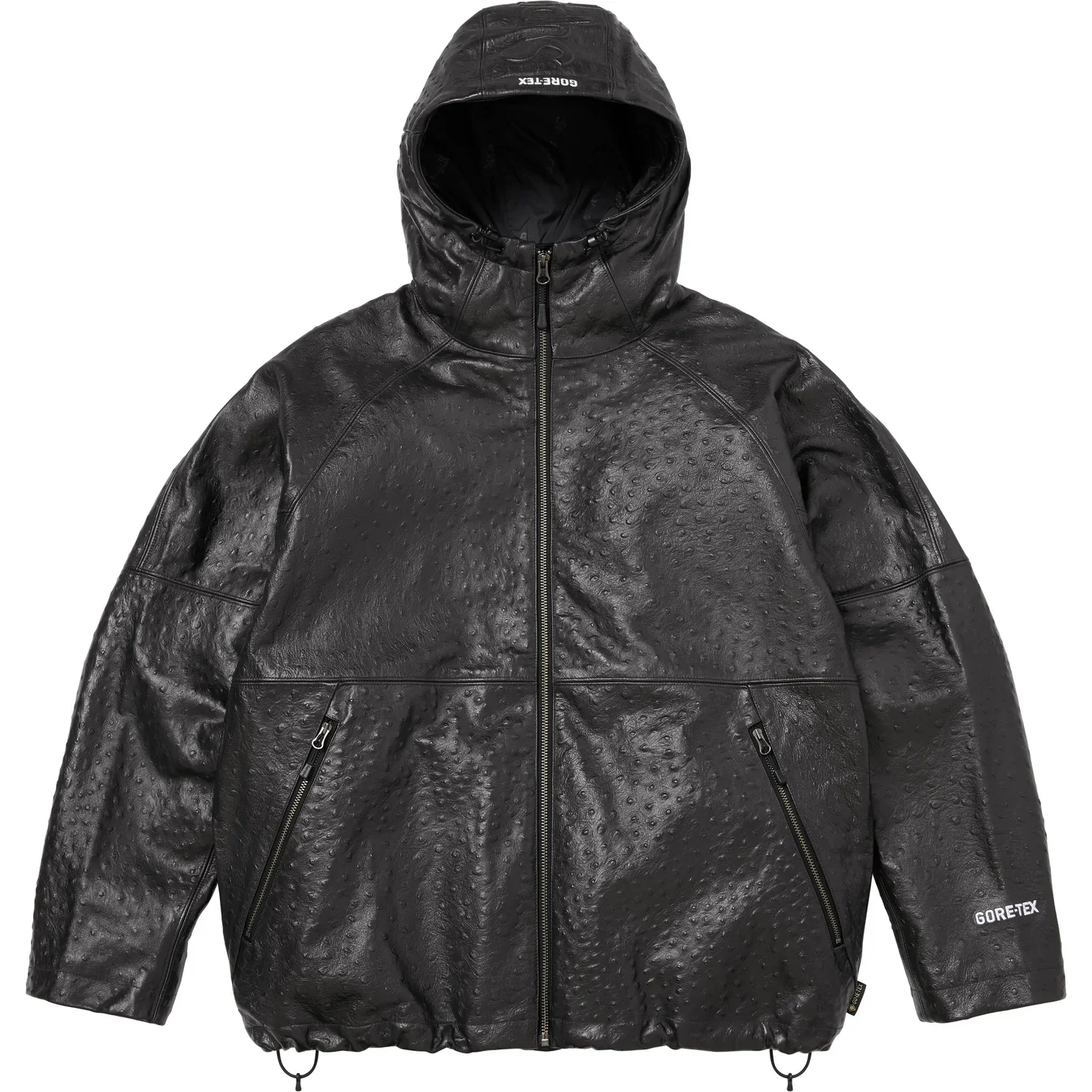 GORE-TEX Ostrich Embossed Leather Jacket