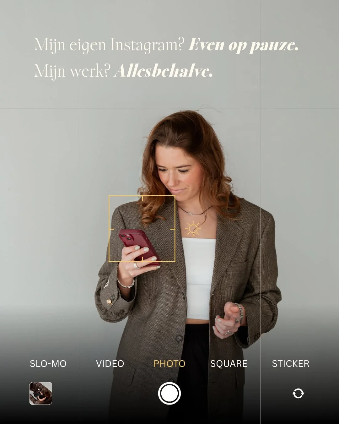 Mijn eigen Instagram? Even op pauze. Mijn werk? Allesbehalve. 😉

De afgelopen tijd lag mijn focus vooral op mijn klanten. En eerlijk? Daar krijg ik ontzettend veel energie van.

Nieuwe opdrachten, leuke samenwerkingen en vooral heel veel creatieve i