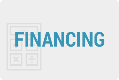 Text that says 'Financing' with a faint background of a calculator.
