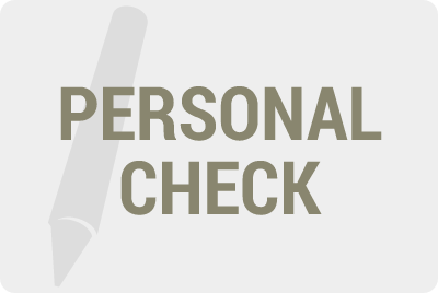 Graphic with a pen icon and the text 'PERSONAL CHECK' in large letters.