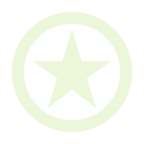 A light-colored star inside a circle on a black background.