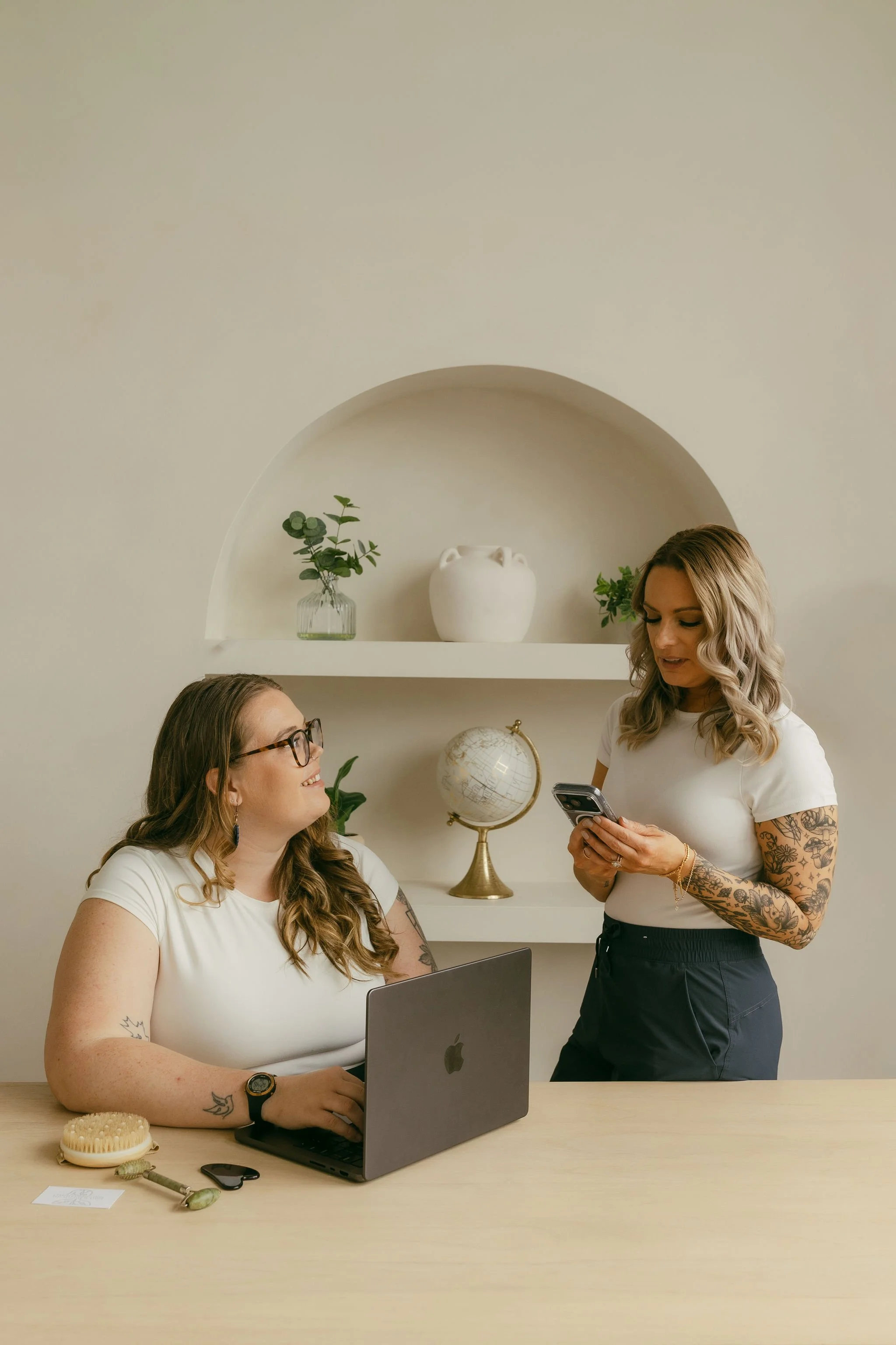 Sophia and Lauren at Lymph Connection