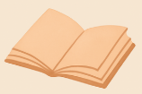 Open blank book laying flat