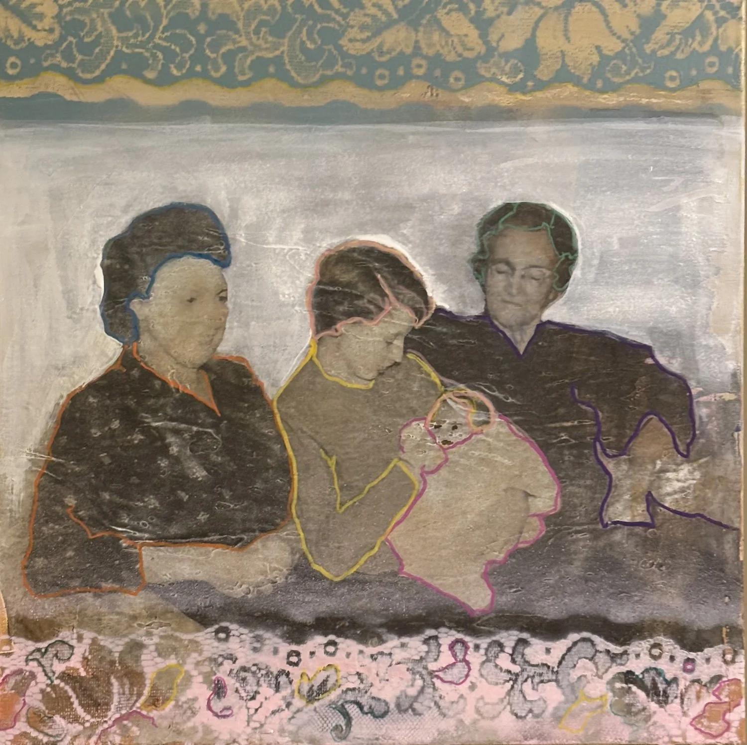 4 Generations of Mystery, 20"x20", $400