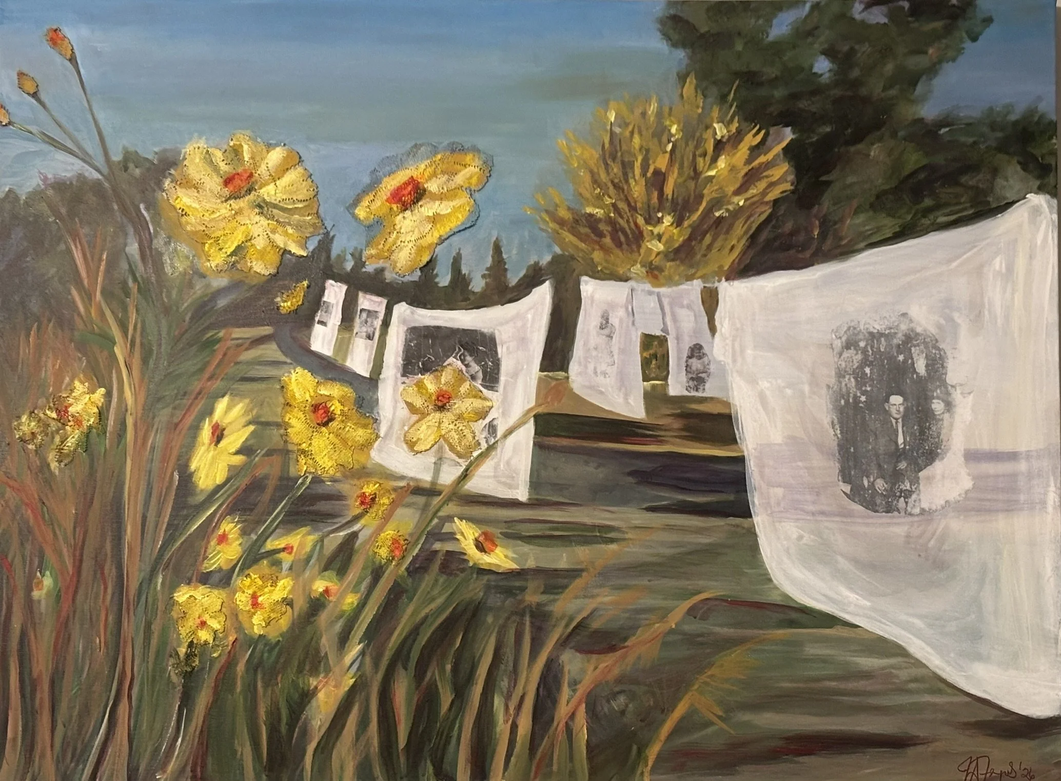 Hanging in Myrna’s Garden