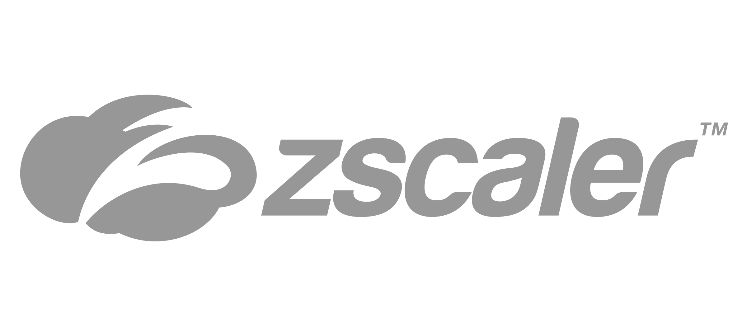 Zscaler logo in gray with a stylized cloud and a shield shape.
