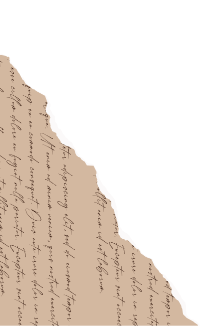 Torn piece of paper with handwritten cursive text.