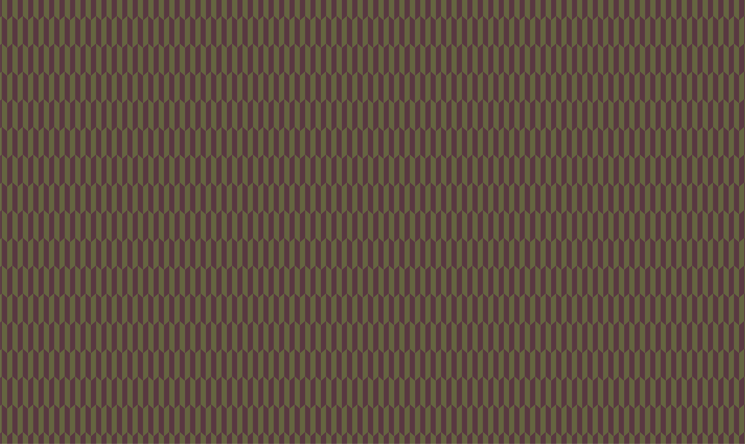 Patterned fabric with small, repeating geometric shapes in shades of purple, gold, and black.
