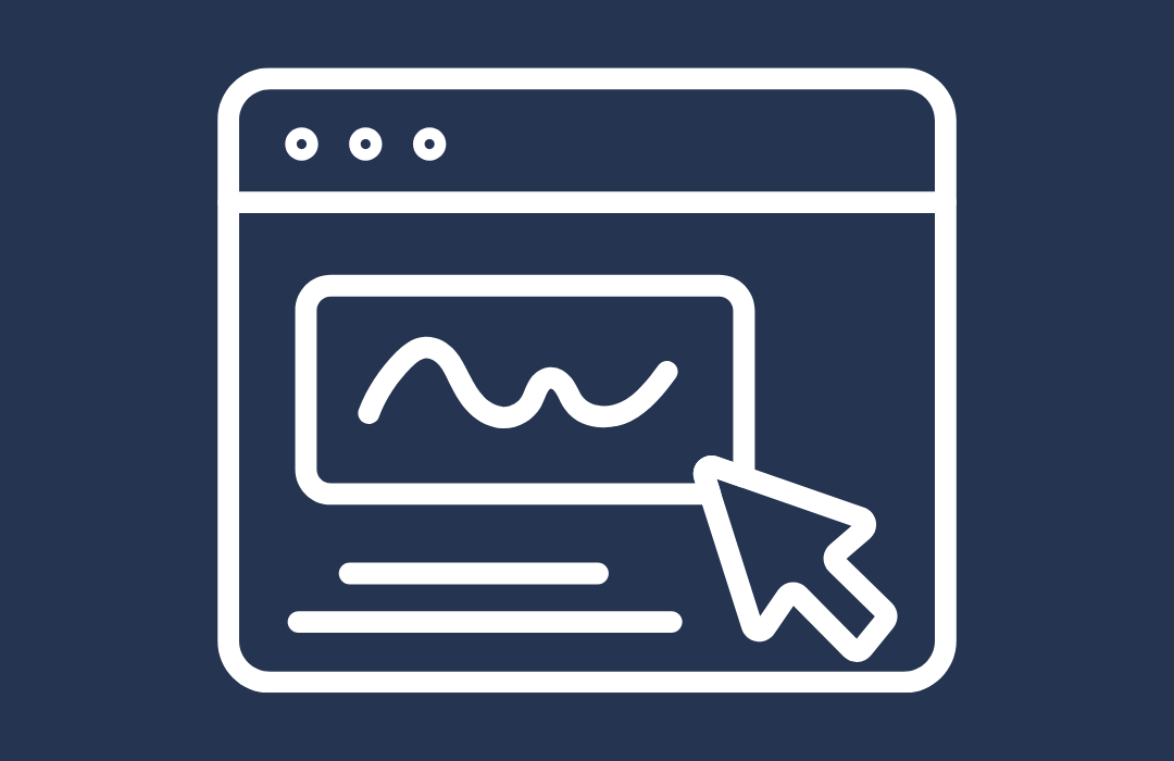 Line graph on a computer screen with a cursor pointing at it.