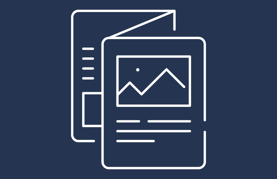 Line graph on a newspaper or report with a dark blue background