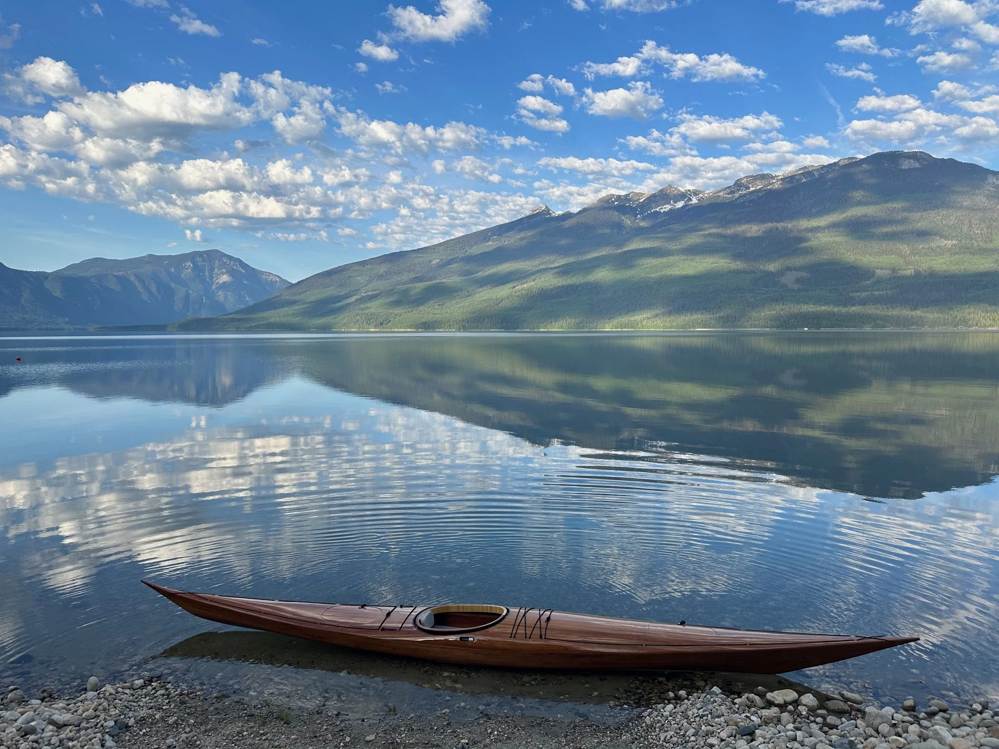 Early morning paddling on the Arrow Lakes, near Nakusp 