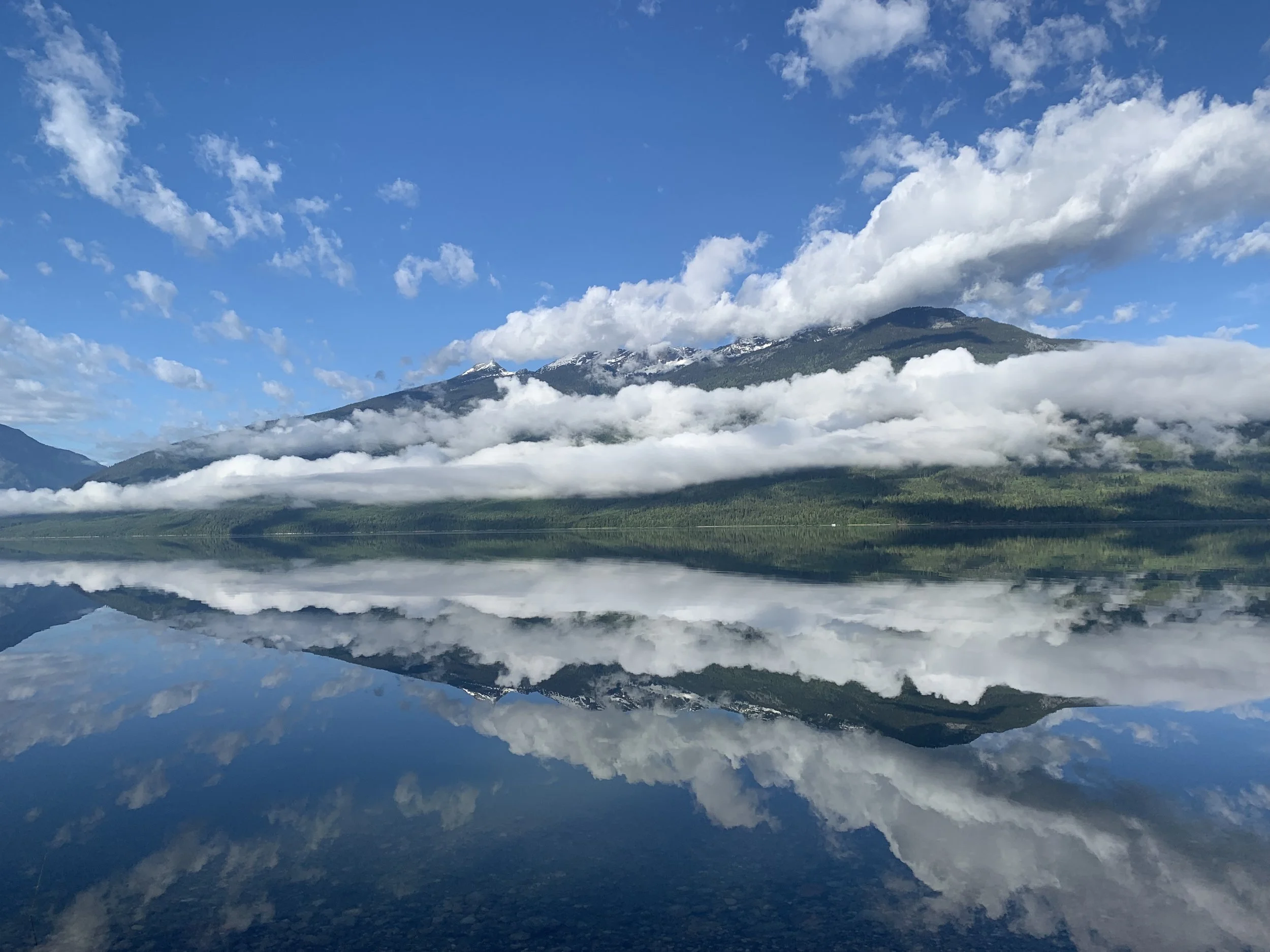 Saddle Mountain blanketed in clouds