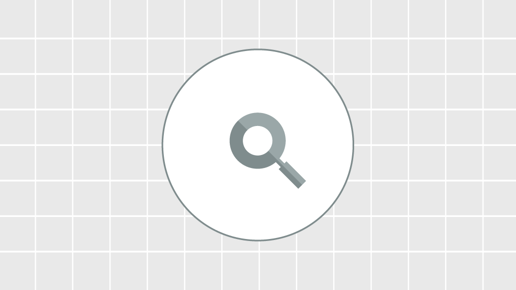 Icon of a magnifying glass inside a circular button.