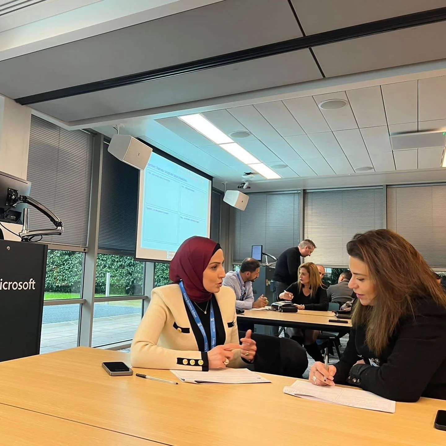 Hala Achkar Slaibi, from People & Co, during a business lecture session