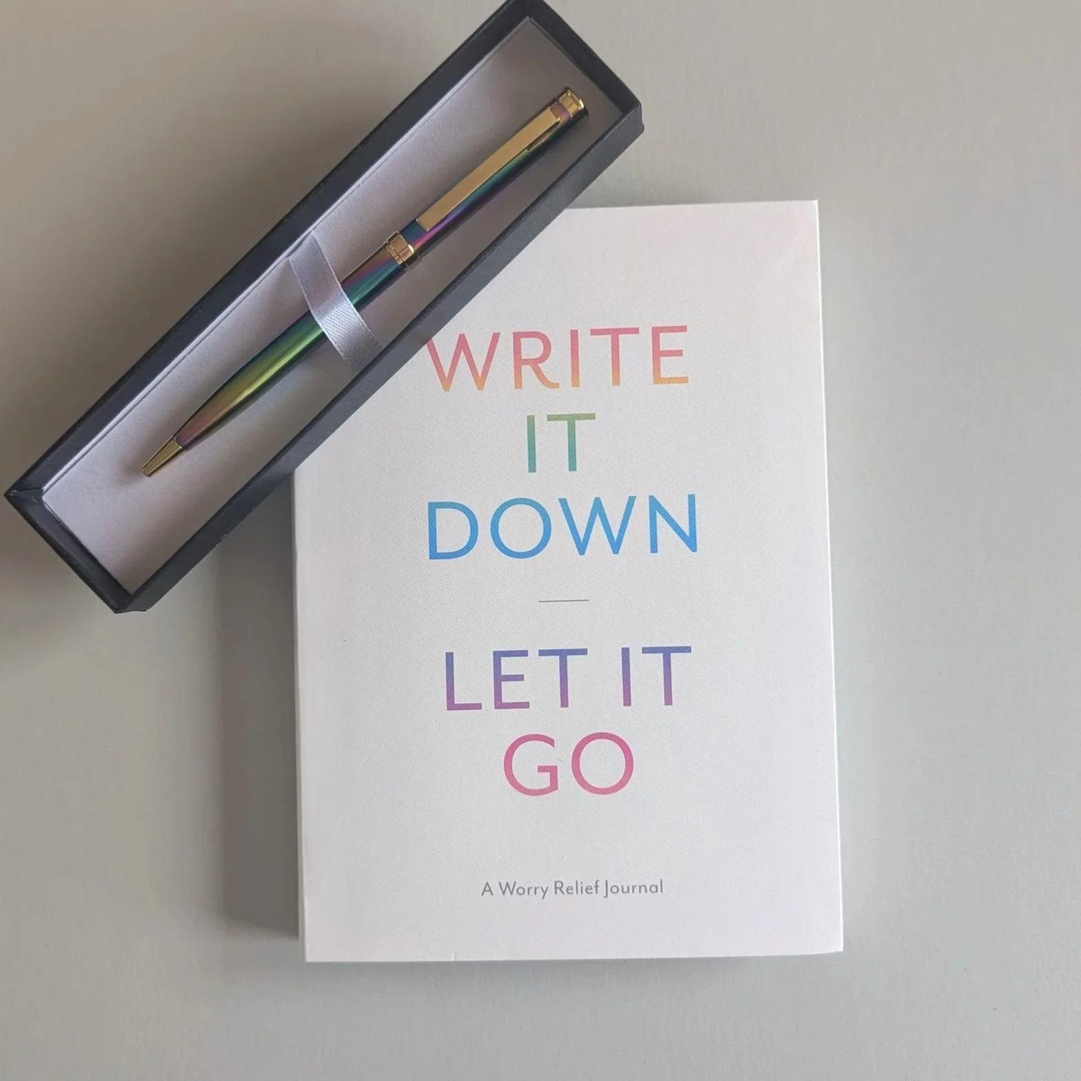 Write It Down and Let It Go - Worry Relief Journal and Pen Set