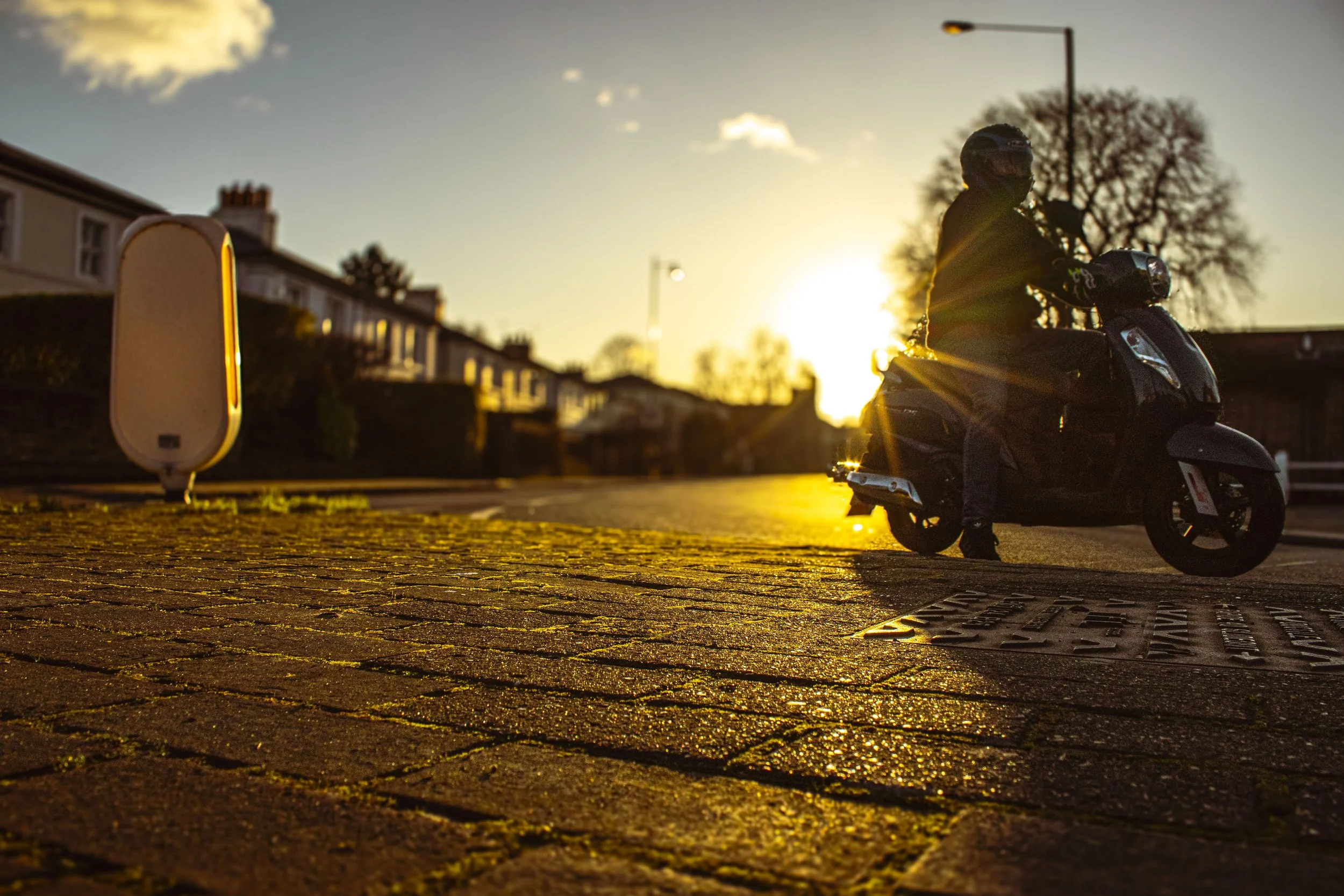 Motorbike at traffic lights TW Green BOKEH TONES 4460CR.jpg