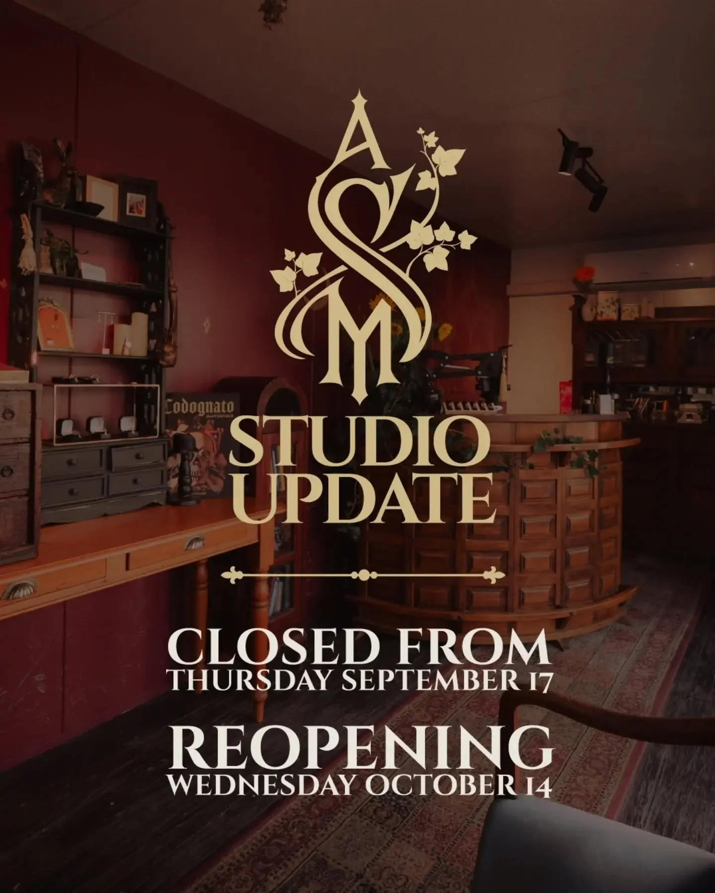 STUDIO UPDATE: 
Myself and the family will be heading to Europe for a few weeks very soon, which will hopefully be a well needed bit of rest and relaxation.  As such, the studio will be closed from Thursday September 17th and reopening on Wednesday O