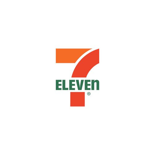 The 7-Eleven logo with the number 7 and the word ELEVEN running through it.
