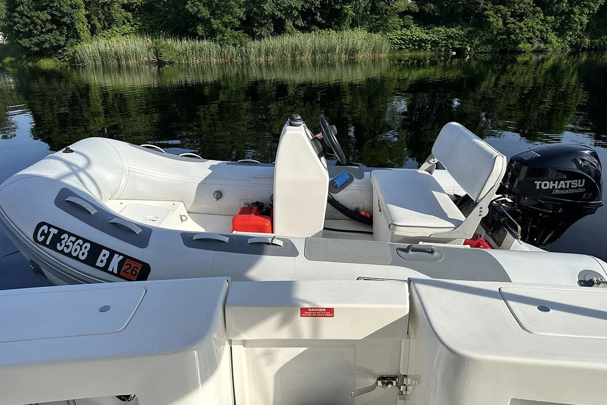 Dinghy on Davits