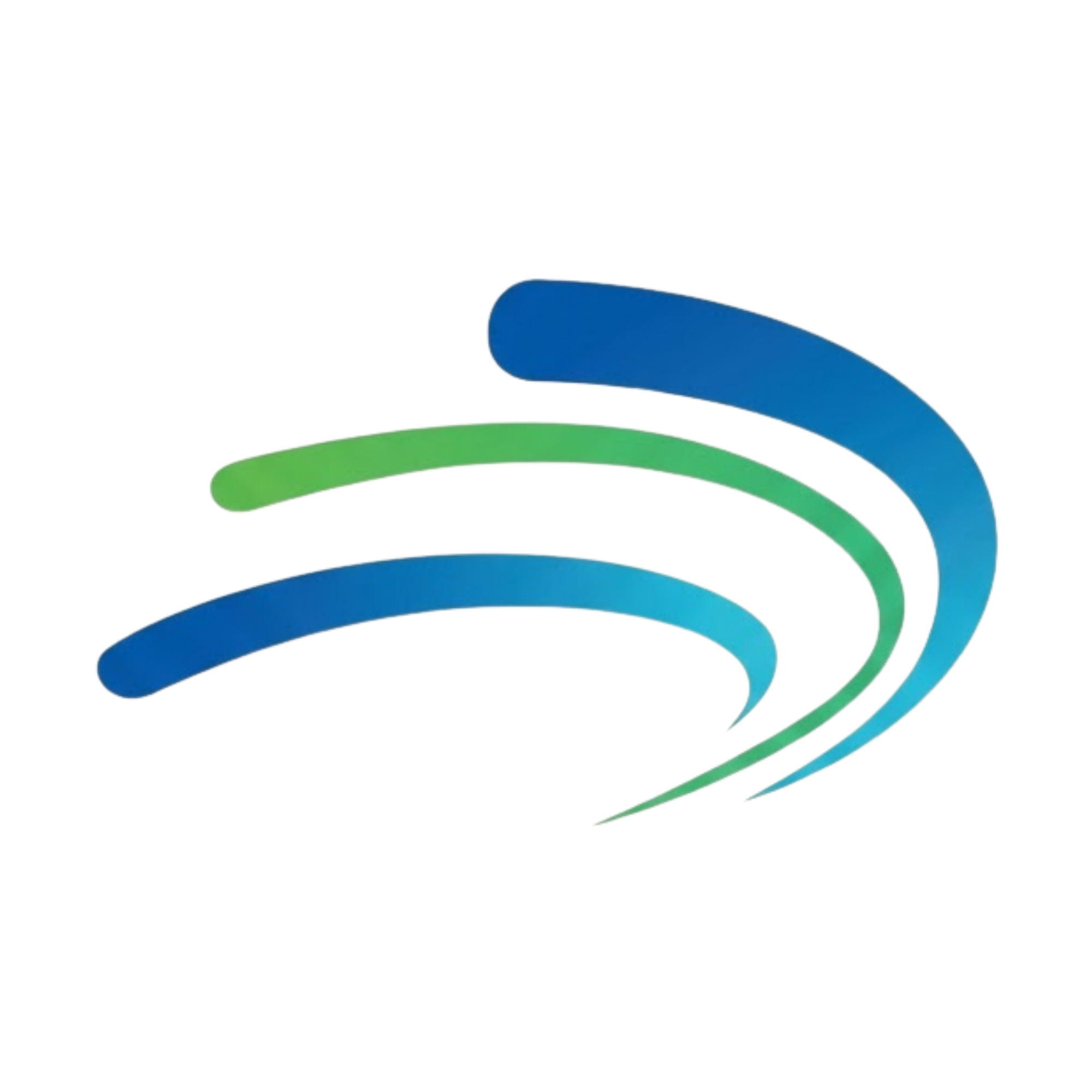 Abstract logo SMARt Healthcare Compliance Resources with curved lines in green, blue, and teal forming a circular pattern