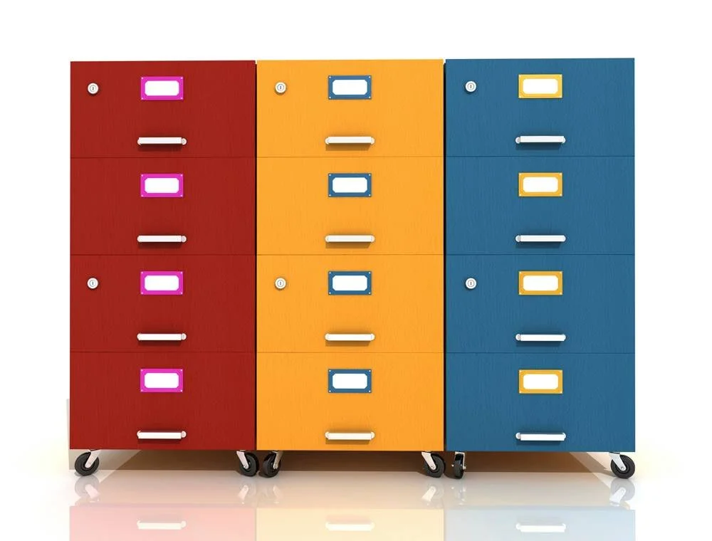 Electrostatic spray finish on metal cabinets