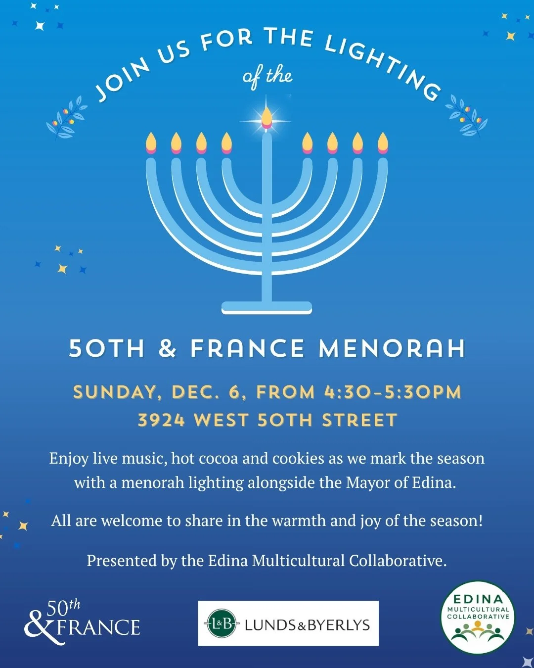 Menorah Lighting at 50th and France