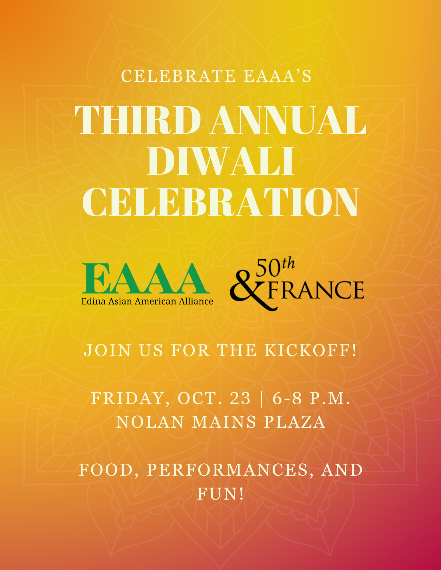 Diwali Celebration at 50th and France