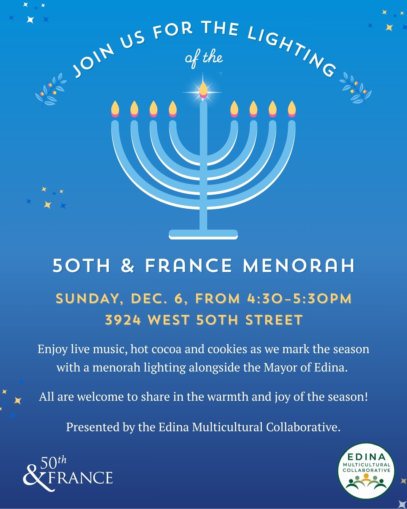 Menorah Lighting at 50th and France