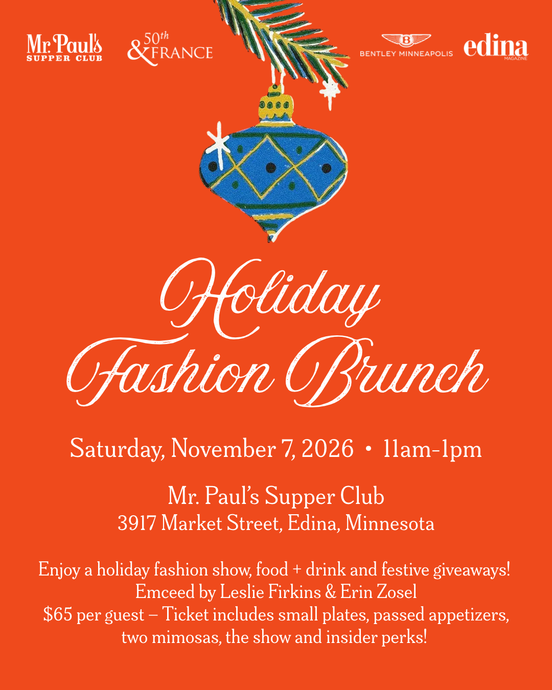 Holiday Fashion Brunch at 50th and France