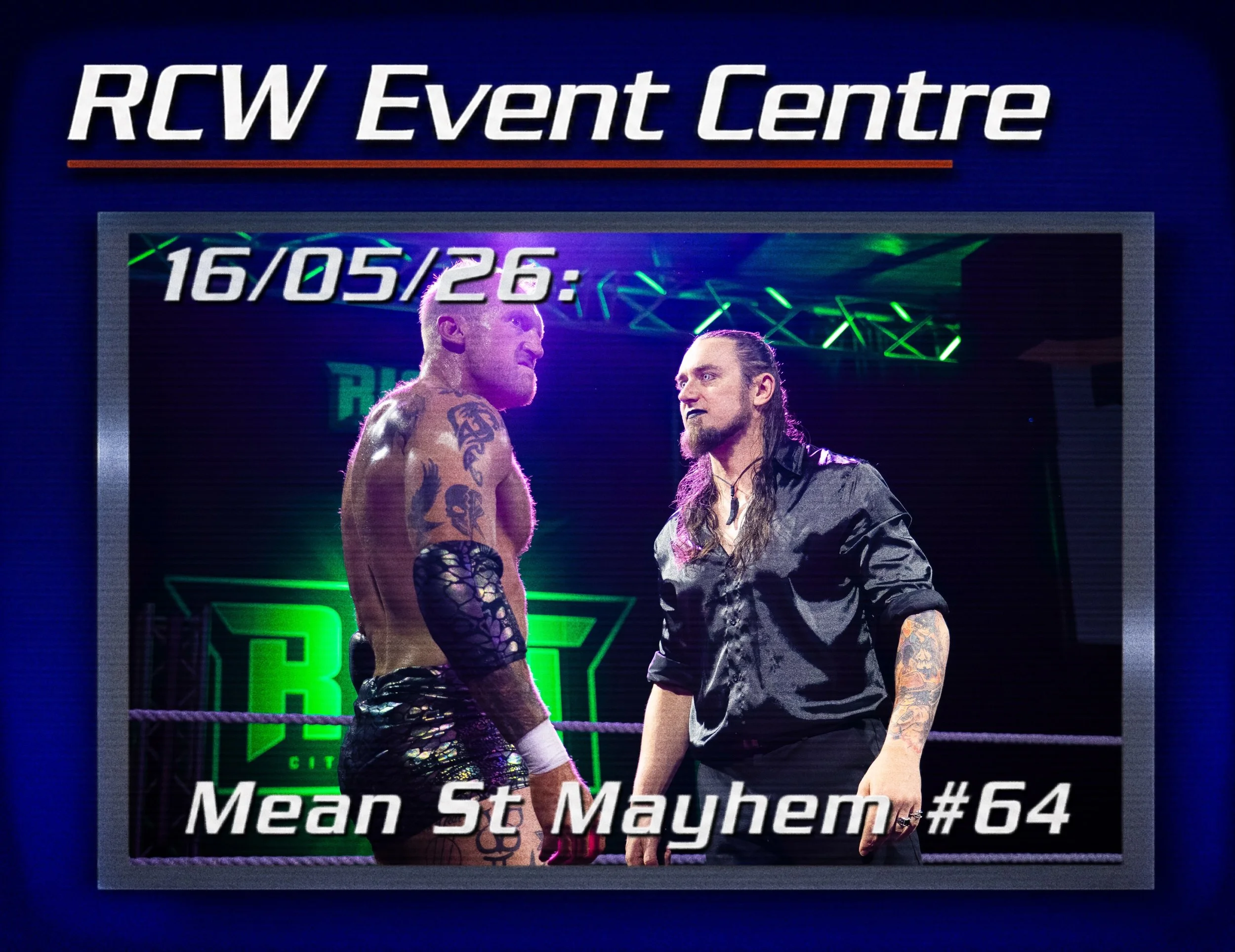 At our last Meant St Mayhem, @zak_sabbath confronted @redshawpro and dropped the White Rhino on his head!

The two will be on opposing sides in a tag team encounter NEXT Saturday night!

🎫 Tickets officially on sale at @eventbrite NOW!
🔗 Link in pa