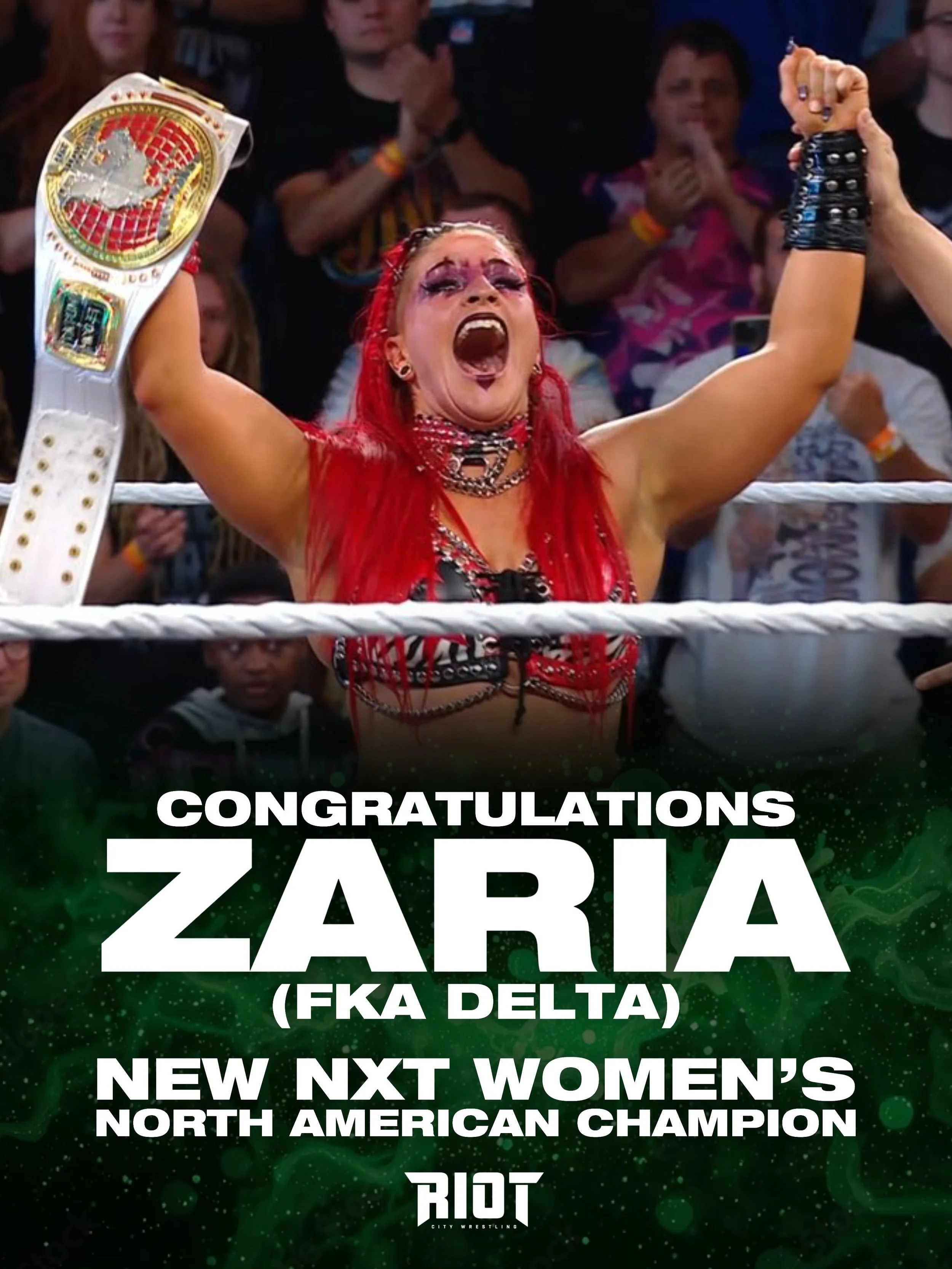 From the DELTA DOME to DOMINANCE!
Congratulations to @rcwacademy Graduate and the first-ever #RCWGrand Champion @zariawwe_ on becoming the NEW @wwenxt Women&rsquo;s North American Champion!