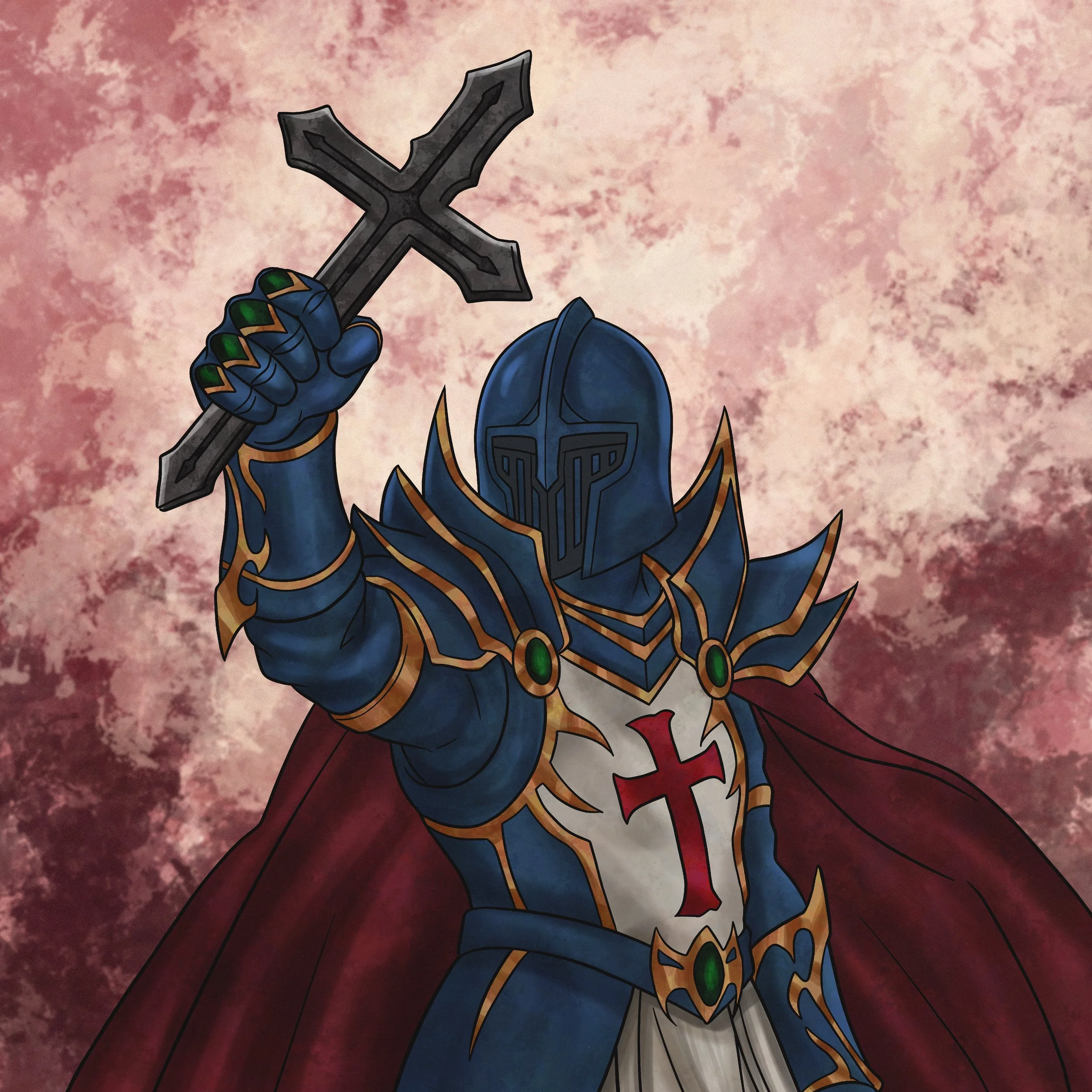 Paladin character card artwork from Sovereign's Gambit, a fantasy trading card game.