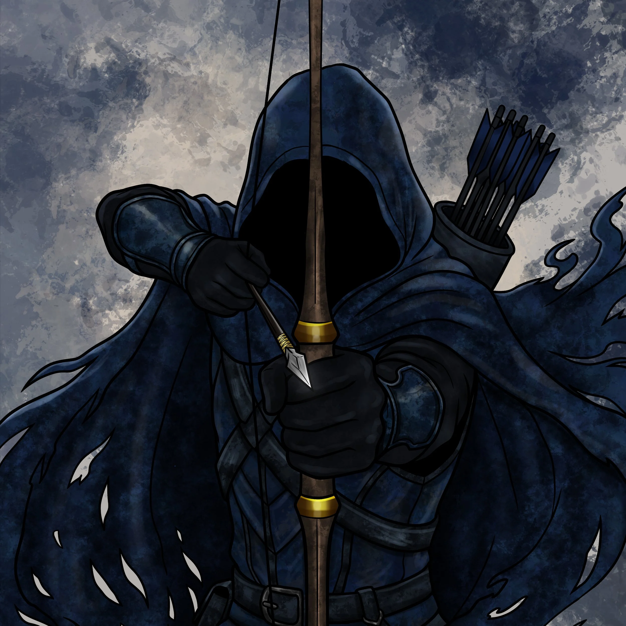 Archer character card artwork from Sovereign's Gambit, a fantasy trading card game.