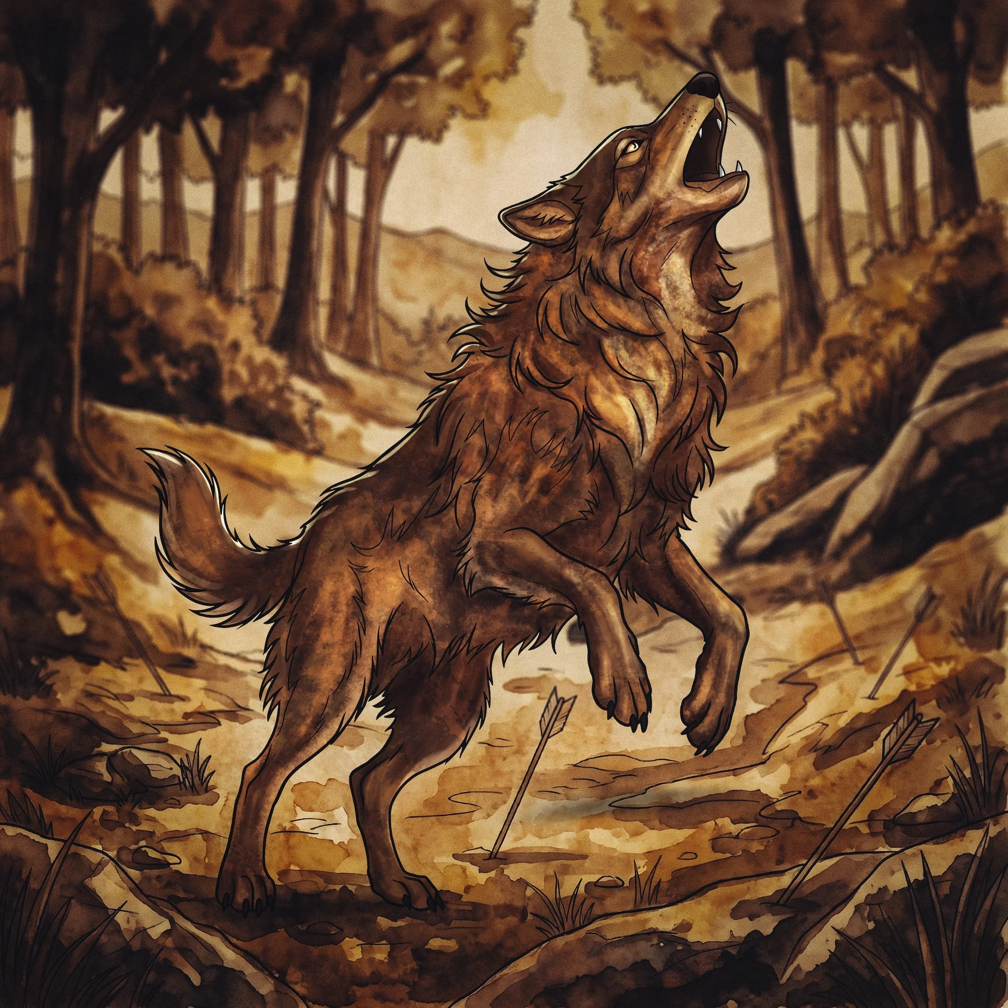 Sovereign’s Gambit Hound card featuring a fierce armored hound in dark fantasy artwork.