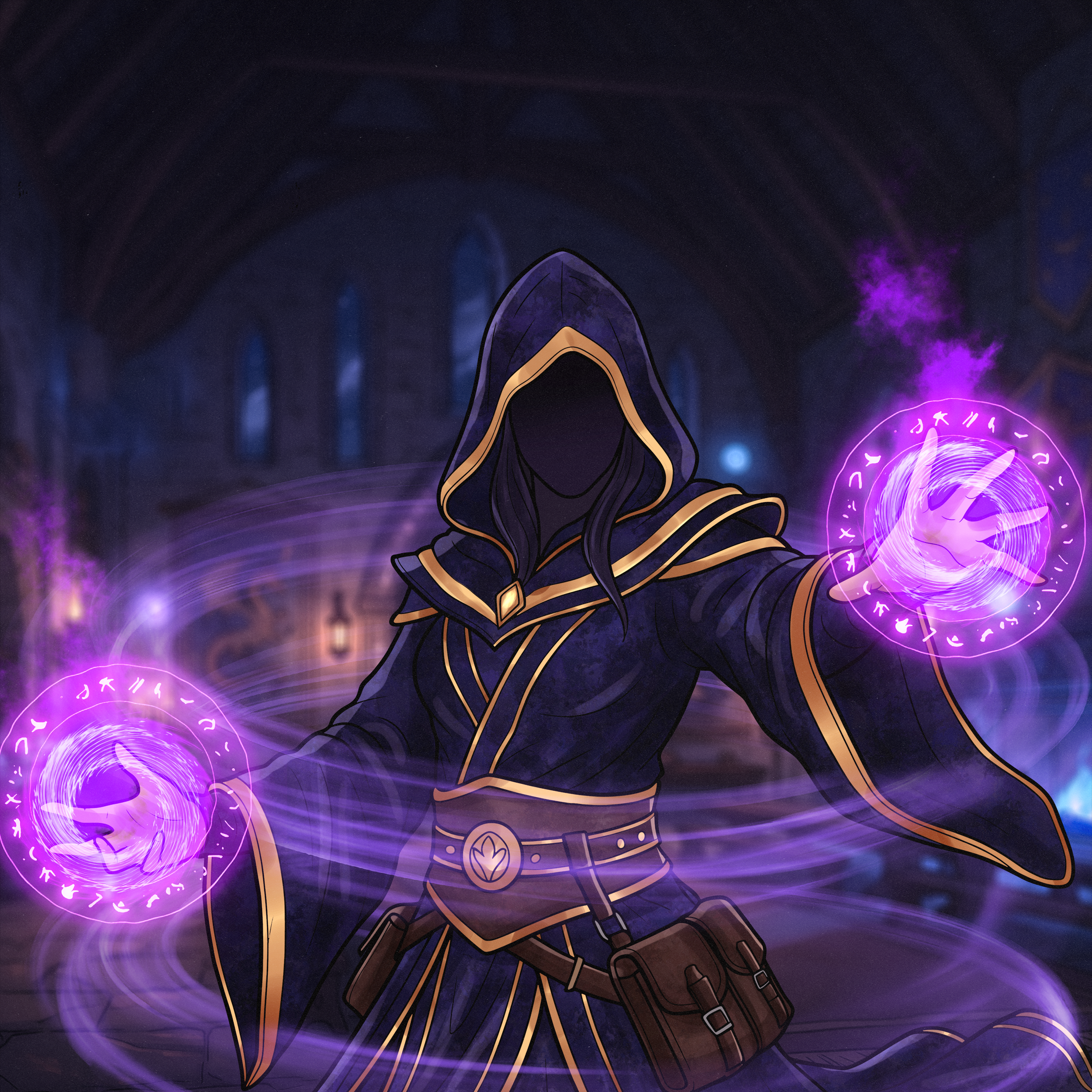 Sovereign’s Gambit Mage card featuring a powerful mage wielding arcane magic in dark fantasy artwork.